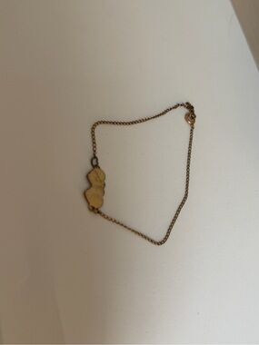 Delicate Gold Heart Link Bracelet